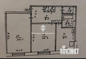 2-к квартира, вторичка, 50м2, 1/9 этаж