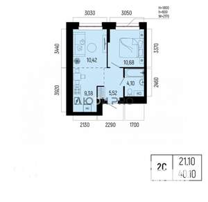 1-к квартира, вторичка, 40м2, 6/25 этаж