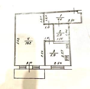 1-к квартира, вторичка, 32м2, 5/6 этаж