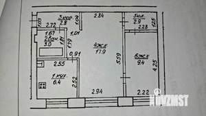 2-к квартира, вторичка, 42м2, 1/2 этаж
