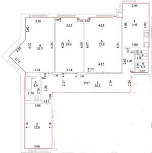 4-к квартира, сданный дом, 133м2, 4/16 этаж