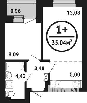 1-к квартира, вторичка, 35м2, 2/8 этаж