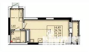 Студия квартира, вторичка, 31м2, 5/21 этаж