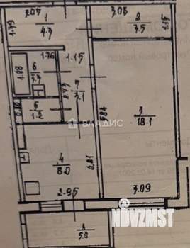 1-к квартира, вторичка, 44м2, 8/10 этаж