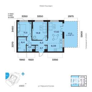 3-к квартира, вторичка, 74м2, 10/32 этаж