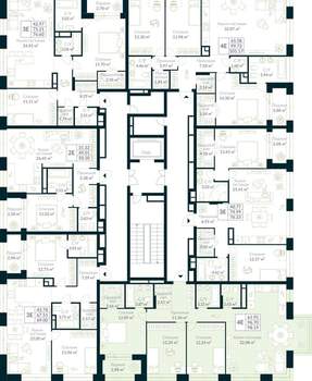 3-к квартира, строящийся дом, 98м2, 7/10 этаж