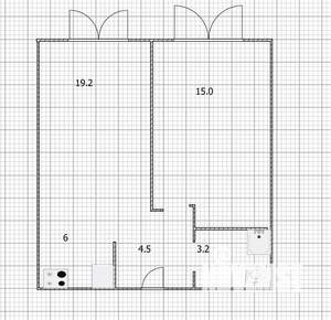 2-к квартира, сданный дом, 42м2, 6/23 этаж