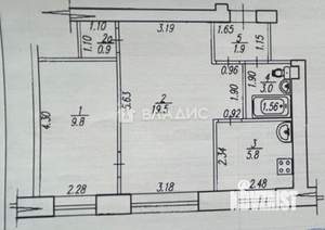 2-к квартира, вторичка, 41м2, 2/5 этаж