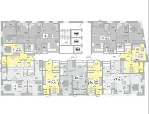 3-к квартира, строящийся дом, 82м2, 9/24 этаж