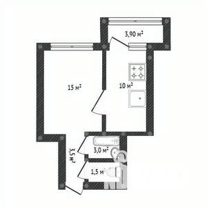 1-к квартира, вторичка, 31м2, 3/14 этаж