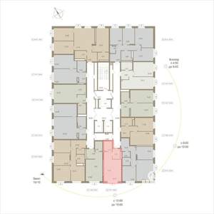 1-к квартира, вторичка, 29м2, 6/20 этаж