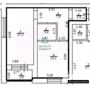 1-к квартира, вторичка, 44м2, 12/12 этаж