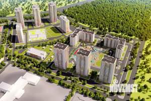 2-к квартира, строящийся дом, 54м2, 23/25 этаж