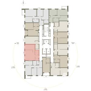 1-к квартира, вторичка, 48м2, 18/25 этаж