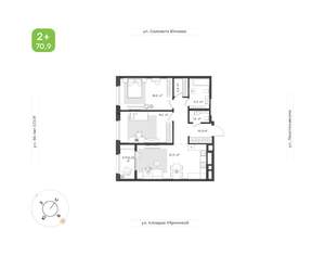 3-к квартира, вторичка, 71м2, 10/24 этаж