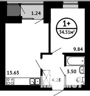 1-к квартира, вторичка, 35м2, 6/8 этаж