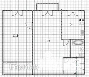 2-к квартира, вторичка, 46м2, 5/5 этаж