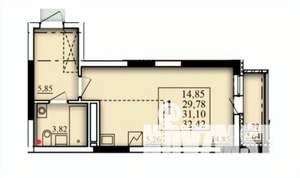 Студия квартира, вторичка, 31м2, 9/21 этаж
