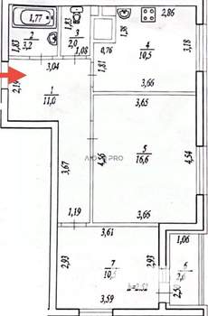2-к квартира, вторичка, 55м2, 8/19 этаж