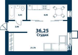 1-к квартира, вторичка, 36м2, 4/5 этаж