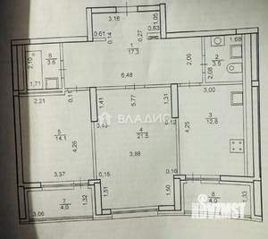 2-к квартира, вторичка, 73м2, 3/20 этаж