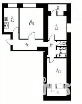 3-к квартира, вторичка, 61м2, 9/9 этаж