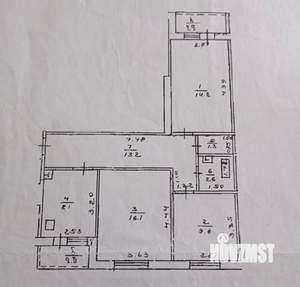 3-к квартира, вторичка, 65м2, 7/9 этаж