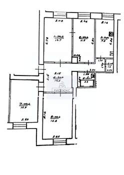 4-к квартира, вторичка, 85м2, 2/4 этаж