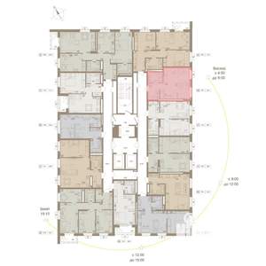 1-к квартира, вторичка, 34м2, 7/25 этаж