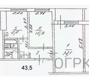 2-к квартира, вторичка, 44м2, 5/9 этаж