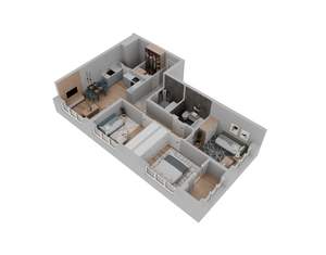 3-к квартира, вторичка, 80м2, 13/24 этаж