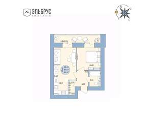 2-к квартира, вторичка, 43м2, 17/20 этаж