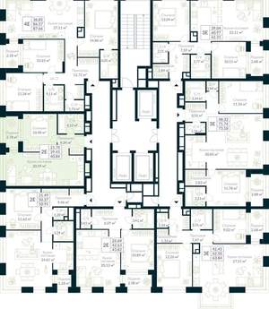 1-к квартира, вторичка, 41м2, 25/30 этаж