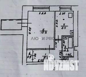1-к квартира, вторичка, 33м2, 1/9 этаж
