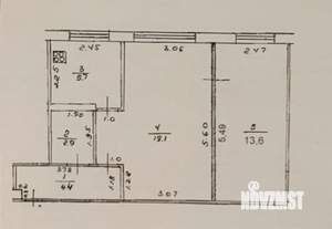 2-к квартира, вторичка, 46м2, 1/5 этаж