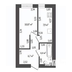 1-к квартира, вторичка, 31м2, 12/25 этаж