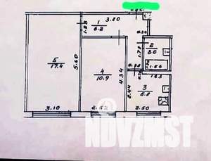 2-к квартира, вторичка, 44м2, 1/5 этаж