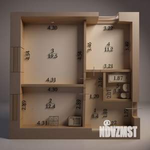 2-к квартира, вторичка, 55м2, 2/18 этаж