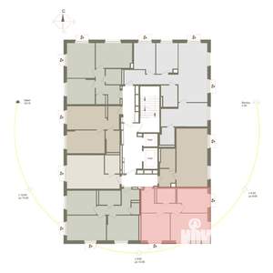 2-к квартира, вторичка, 53м2, 9/10 этаж