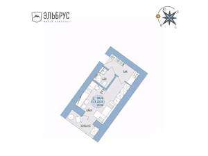Студия квартира, вторичка, 25м2, 17/20 этаж