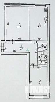 2-к квартира, вторичка, 72м2, 1/12 этаж