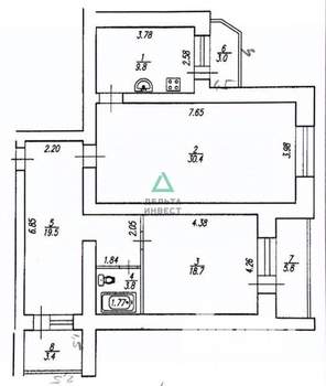 3-к квартира, вторичка, 88м2, 11/13 этаж