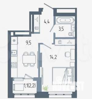 1-к квартира, вторичка, 33м2, 7/25 этаж