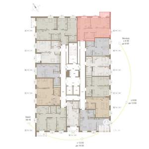 2-к квартира, вторичка, 57м2, 16/25 этаж