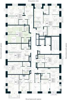 1-к квартира, строящийся дом, 39м2, 4/15 этаж