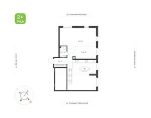2-к квартира, вторичка, 95м2, 2/25 этаж