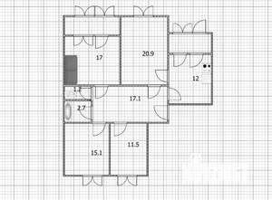 4-к квартира, вторичка, 96м2, 5/10 этаж