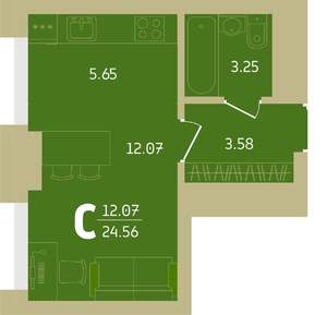 4-к квартира, строящийся дом, 108м2, 8/32 этаж