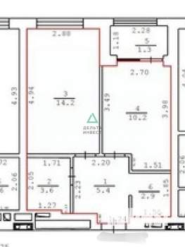 1-к квартира, вторичка, 37м2, 9/22 этаж