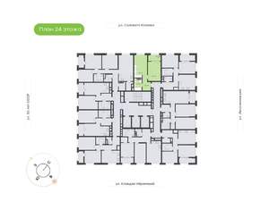 1-к квартира, вторичка, 41м2, 24/24 этаж